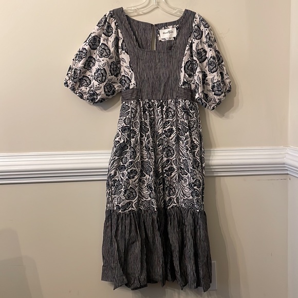 Blooming Print Adrienne Flounced Midi Dress - Picture 7 of 9